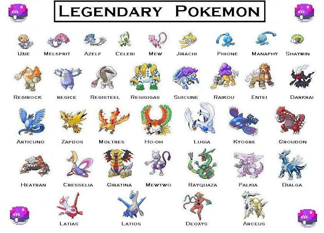 Nombre de los pokemones legendarios - Imagui Nombre de los pokemones legendarios - Imagui