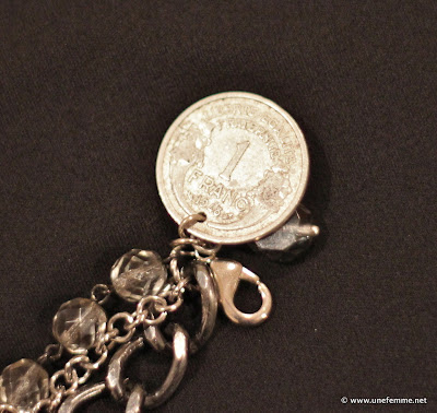 bracelet with antique French coin