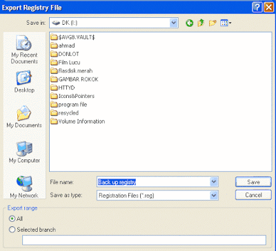 save backup regedit
