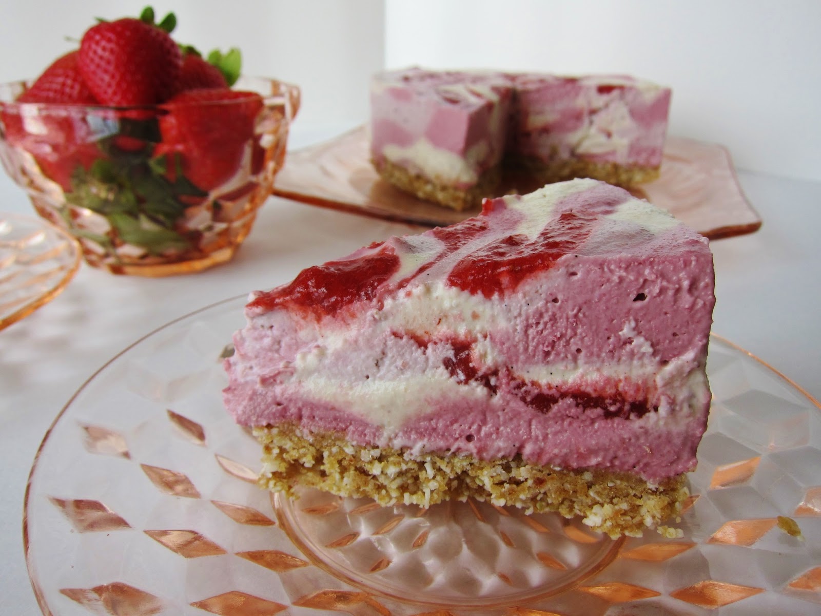 Raw Strawberries and Cream Dream Cake Fragrant Vanilla Cake