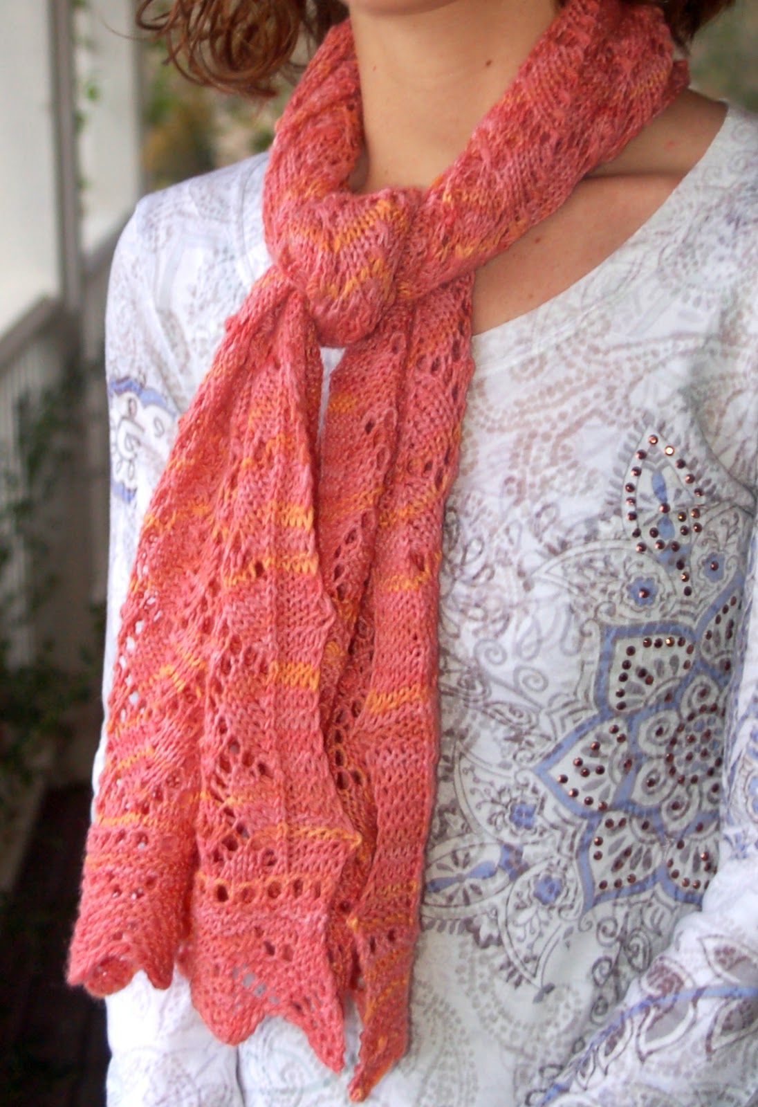 lace knit scarf