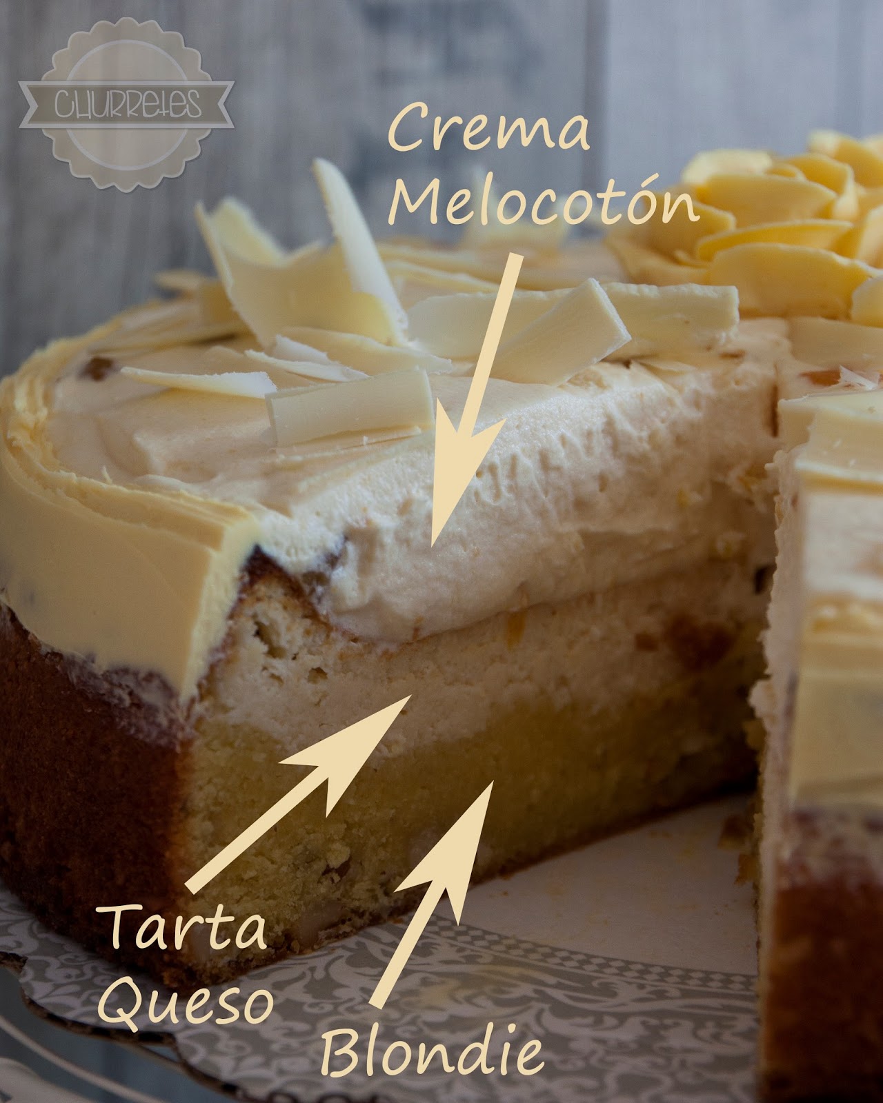 Tarta de queso con base de brownie - La Tarta de la Madre de Cris