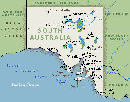 australia south australian sa map adelaide colony coast 1940 southern founded nsw state 1840 blue big liabilities debts england living