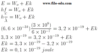 Alsen Saloka Blog S Soal Dan Pembahasan Efek Foto Listrik