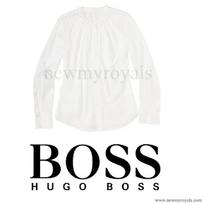 Queen Letizia Style HUGO BOSS Seiden Bluse