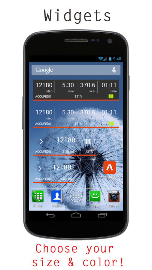 Accupedo-Pro Pedometer Android App ,