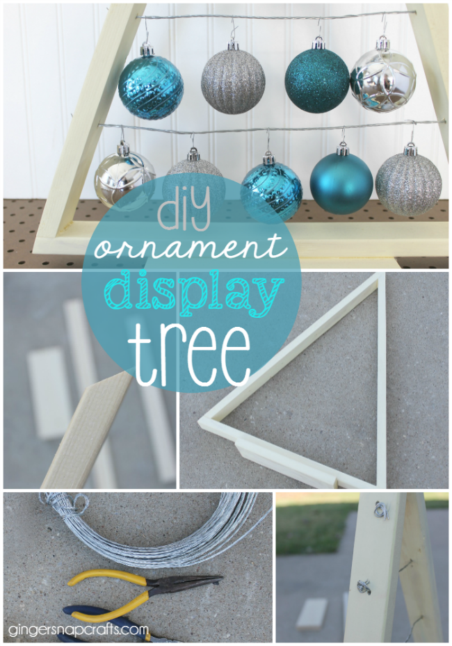 Ginger Snap Crafts DIY Ornament Display Tree {tutorial}