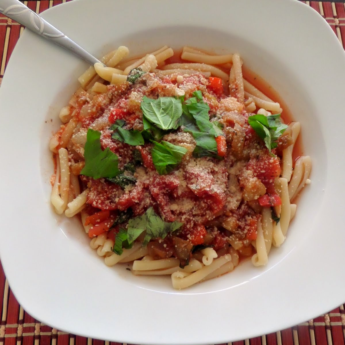 Very Veggie Pasta:  A vegetarian pasta made with an assortment of vegetables