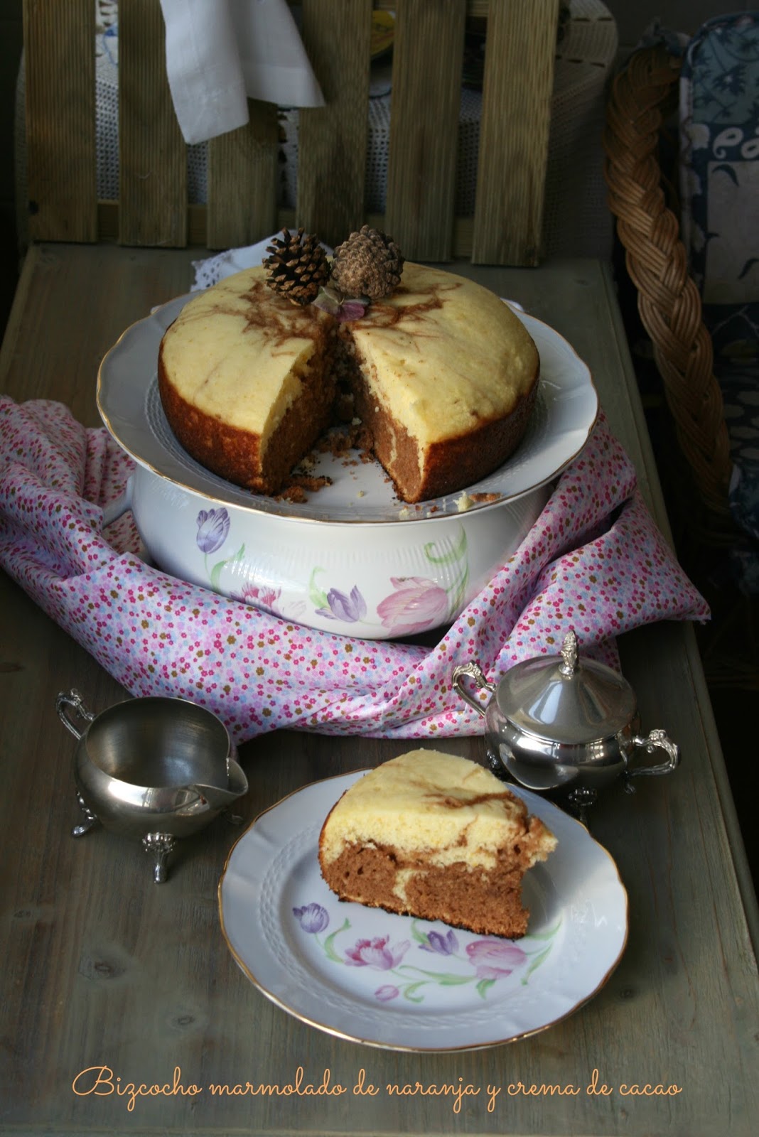 BIZCOCHO MARMOLADO DE NARANJA Y CREMA DE CACAO (OLLA GM) El Ágora de