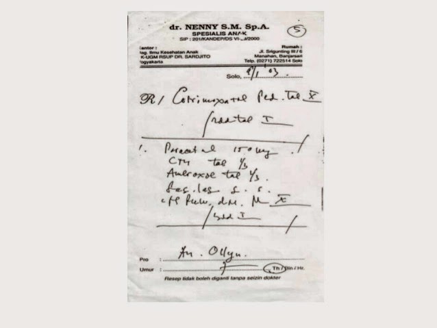 dhelvy_dolphin: Contoh Resep Dokter