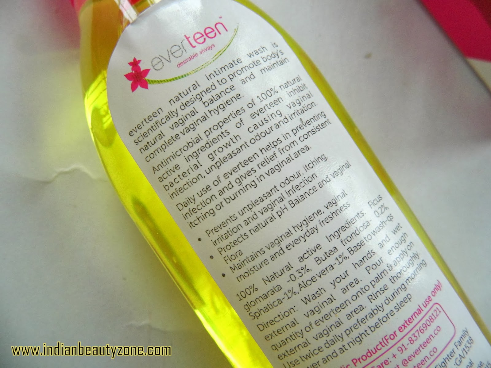 Indian Beauty Zone Everteen Natural Intimate Wash Review