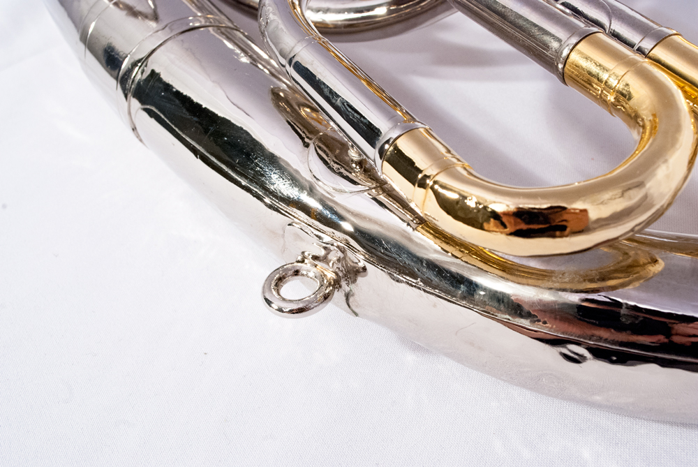 Vintage Tenor horn / Baritone horn by Bohland&Fuchs in Nickel Silver Finish & 24K gold trim kit