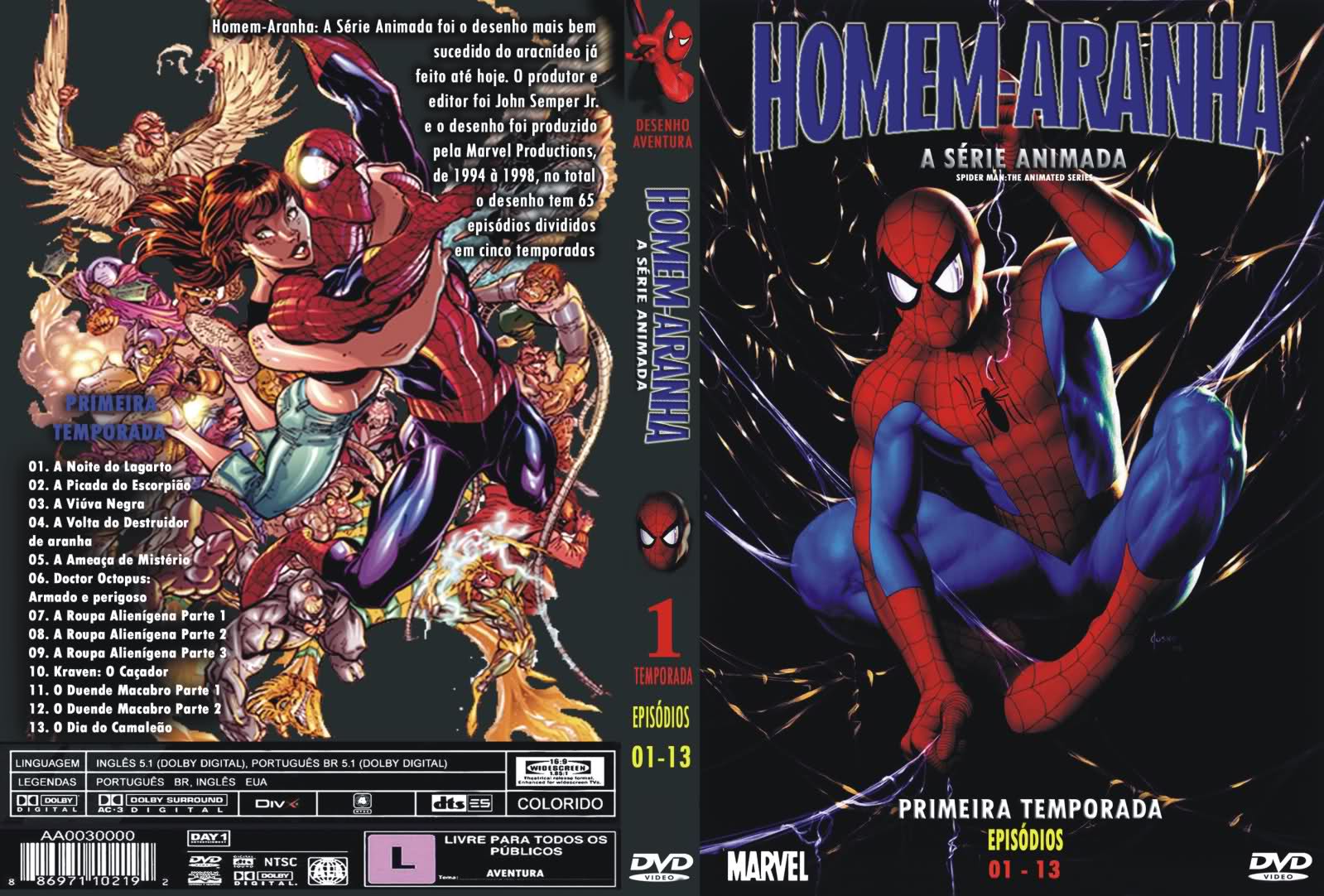 desenho animado homem aranha em portugues