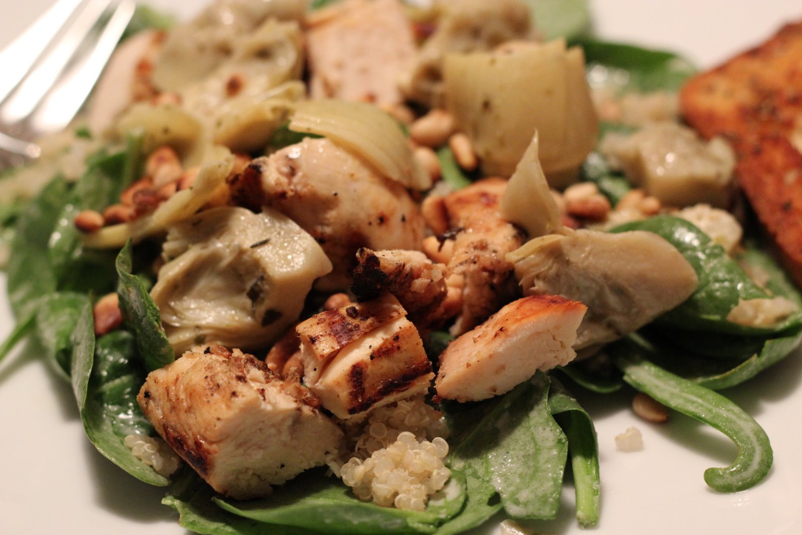 Rita Barton 7 Days, 7 Salads Day 4 Spinach wtih Quinoa, Grilled