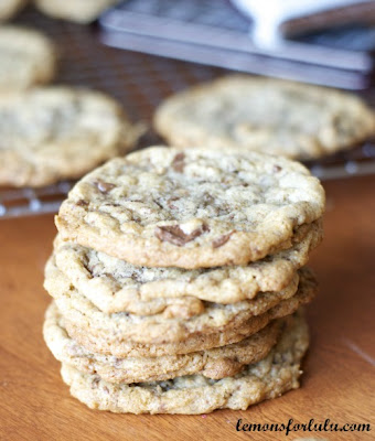 Almond Chocolate Chip Toffee Cookies from Lemons for Lulu 