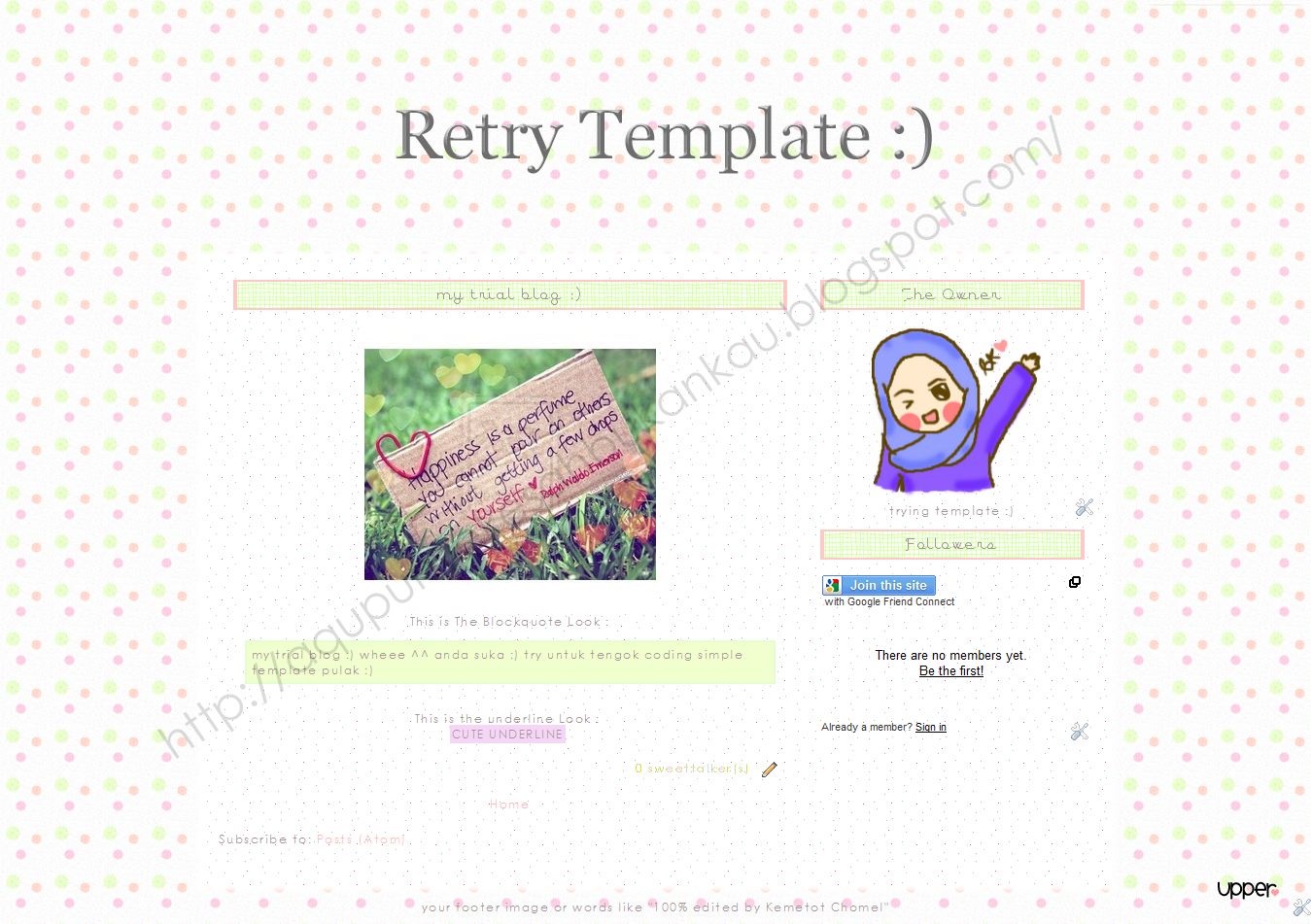 Freebies template washed denim green