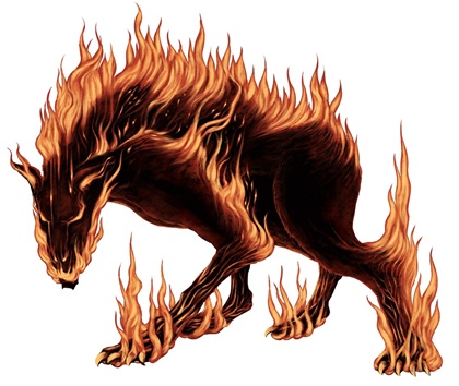 Lobos, perros, zorros y otros cánidos míticos, fabulosos y legendarios Perro+infernal+01