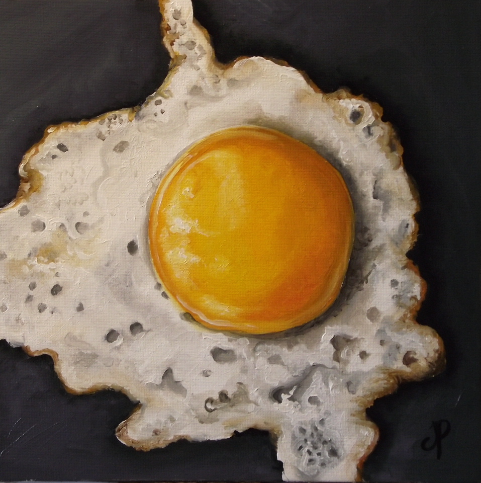 Jane Palmer Fine Art Fried egg! & a little pear