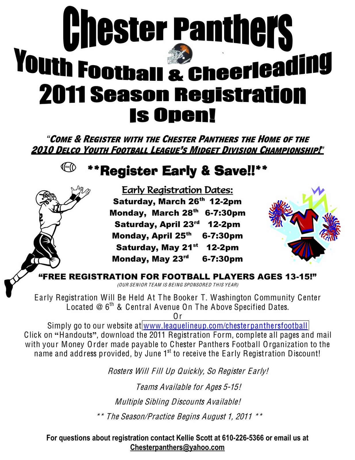 Football Registration Flyer Template Printable Word Searches