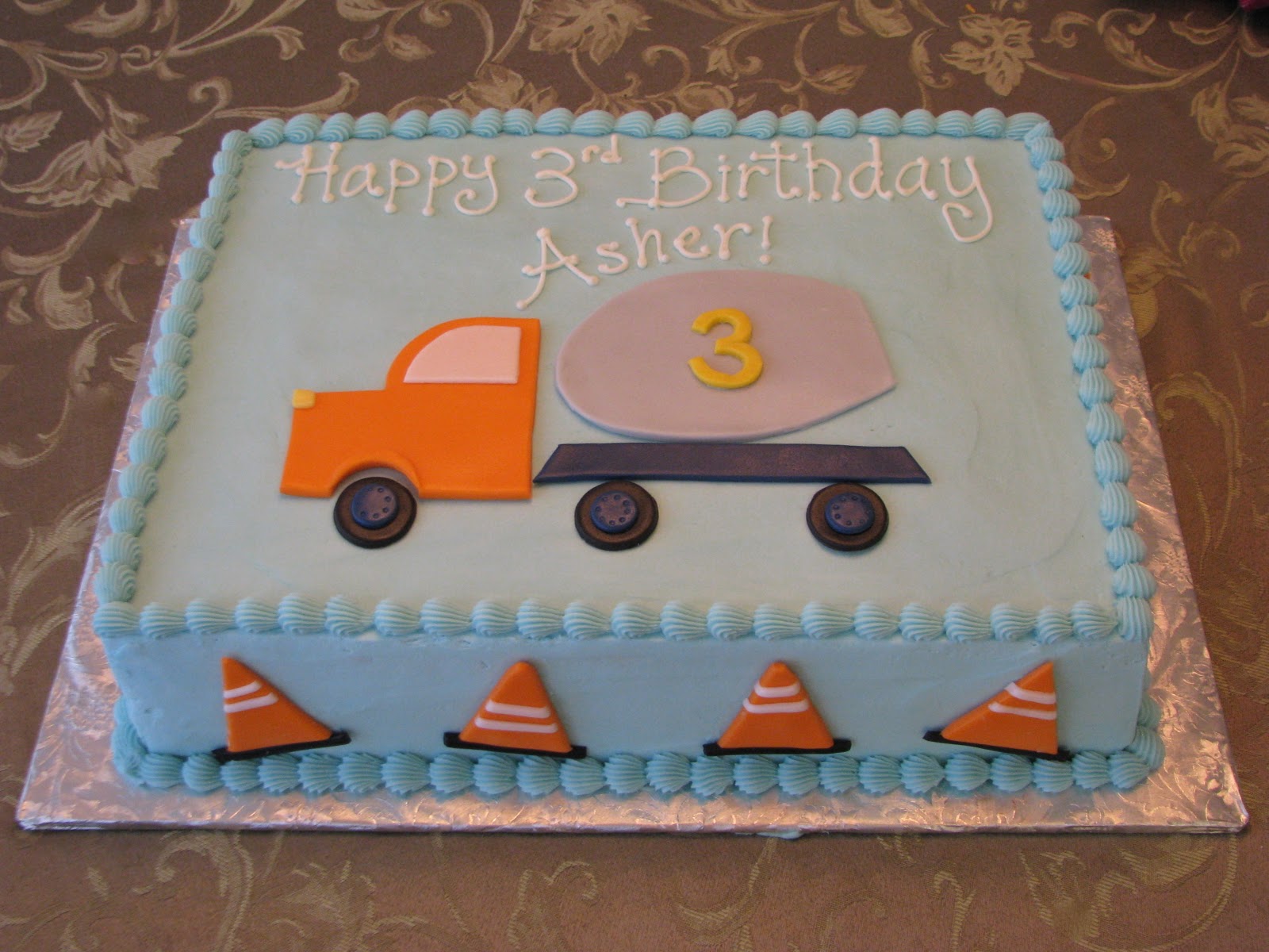 Dixie Cakes Cement Truck Birthday