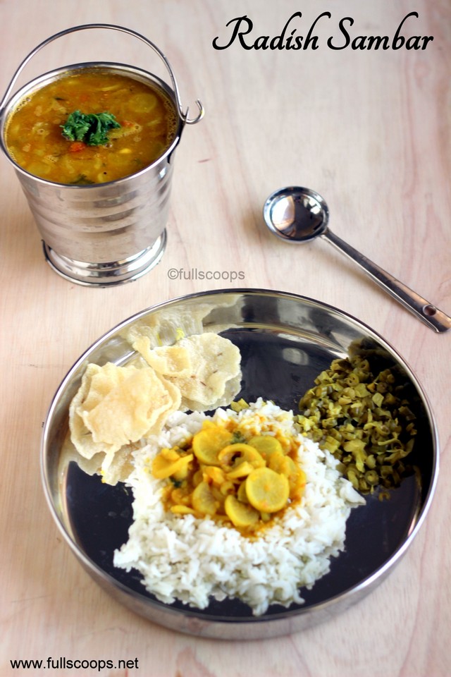 Radish Sambar Recipe Full Scoops A food blog with easy,simple