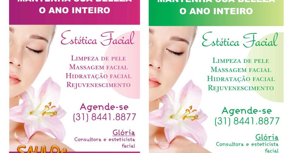 Saulo Noronha Flyer Estética facial Glória