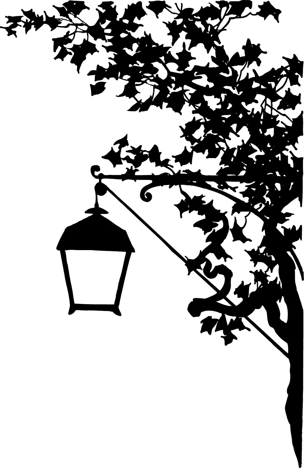 street lamp silhouette