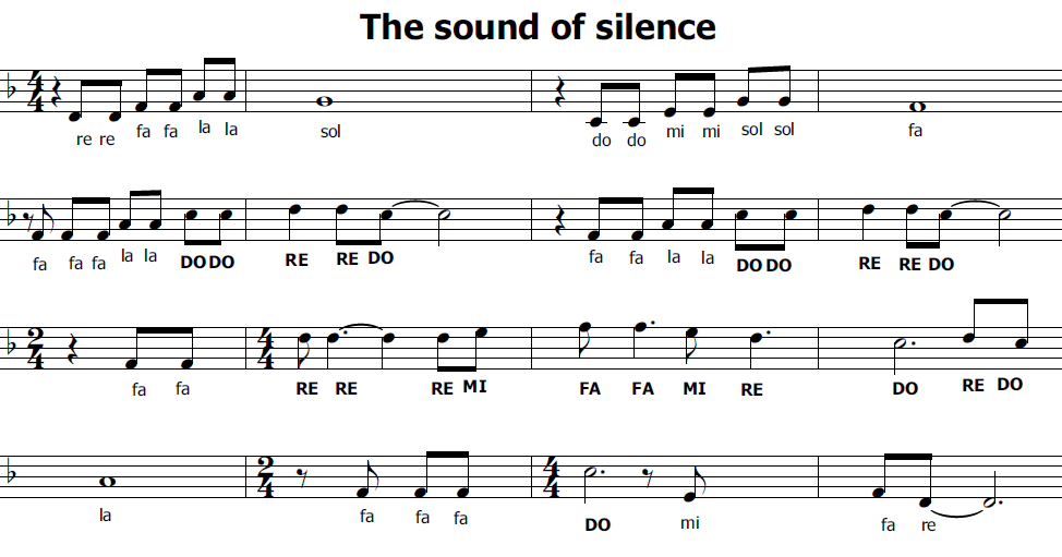 Musica e spartiti gratis per flauto dolce The sound of silence
