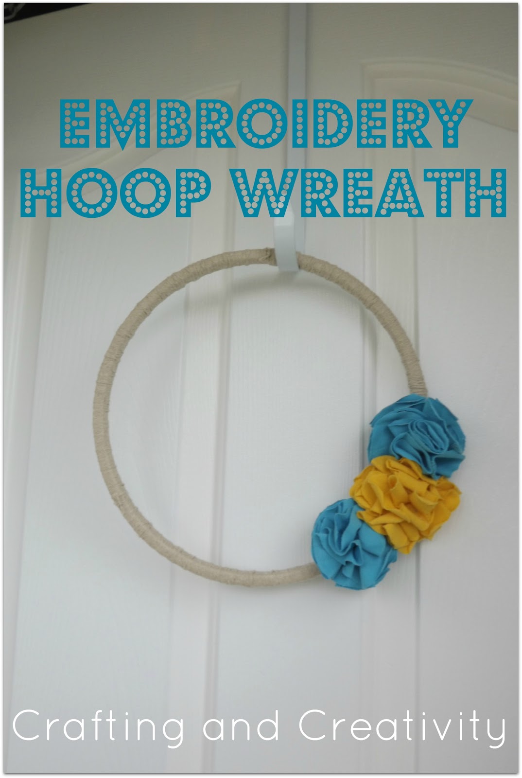 Crafting and Creativity Embroidery Hoop Wreath