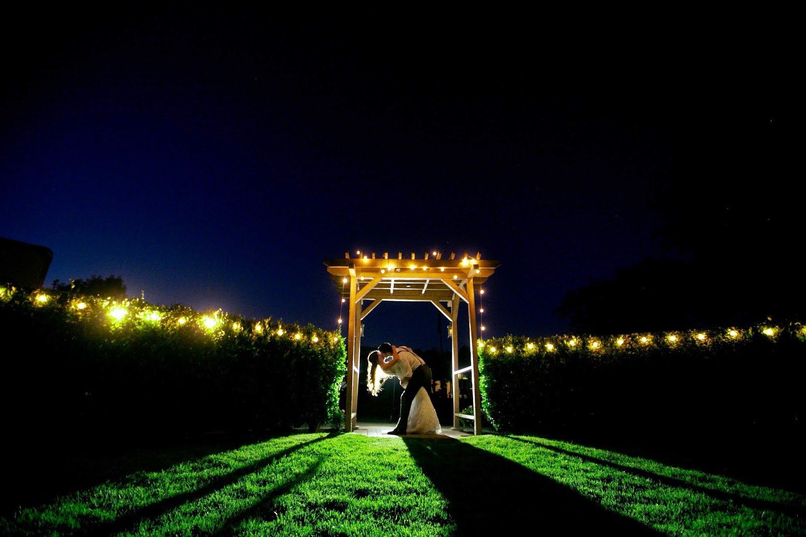 night time wedding photography