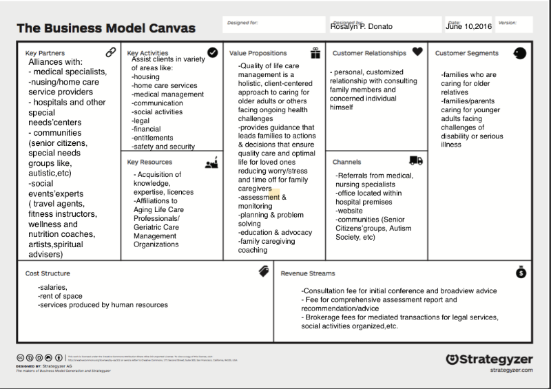 medical entrepreneurship business plan draft rosalyn p donato