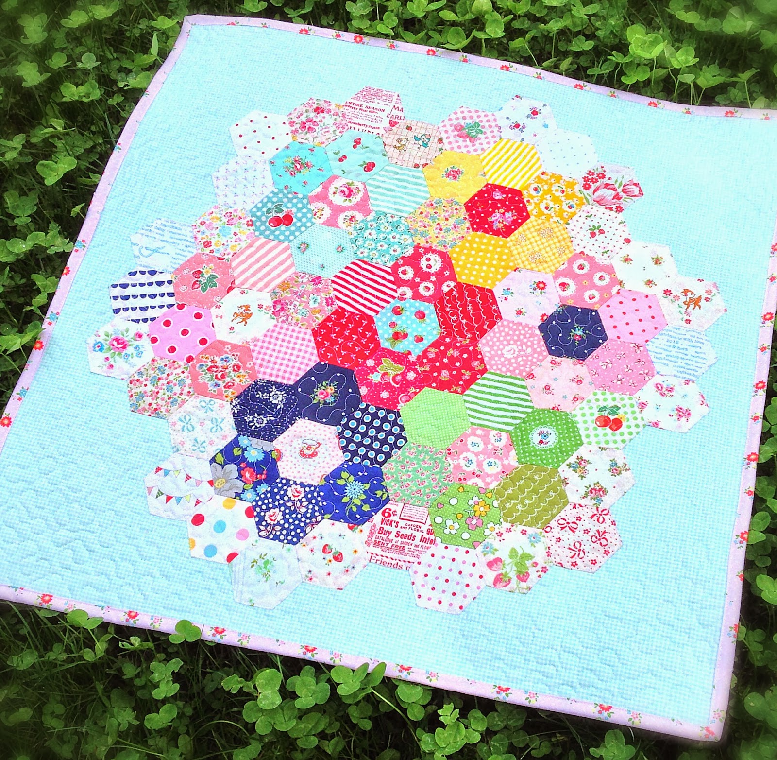 lovely little handmades hexagon mini quilt!