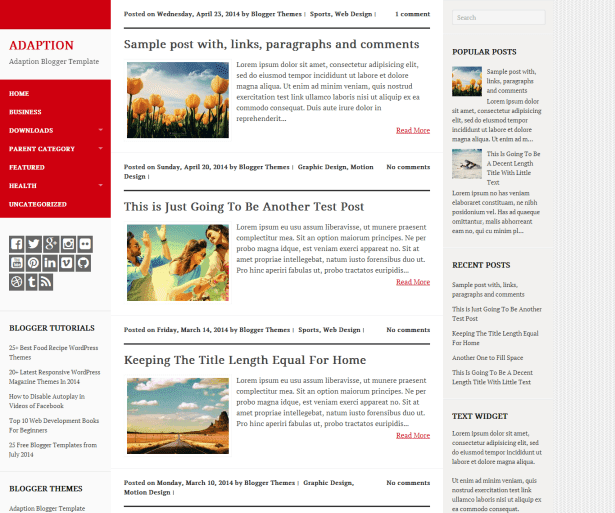 Adaption Blogger Template Adaption Blogger Template