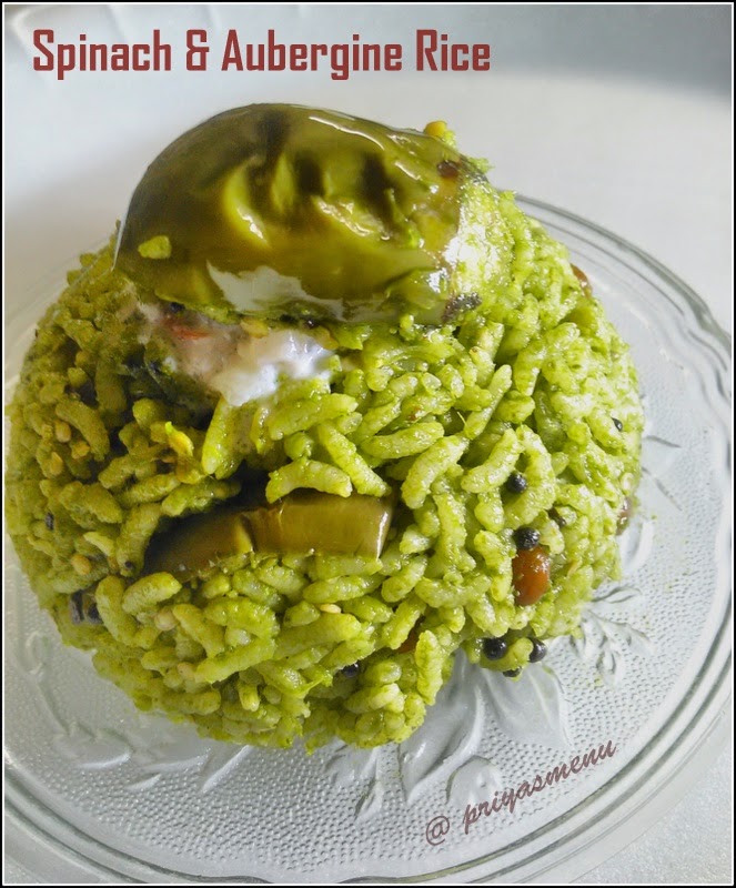 Spinach & Aubergine Rice