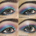 Bright Blue Eye makeup Step by step tutorial