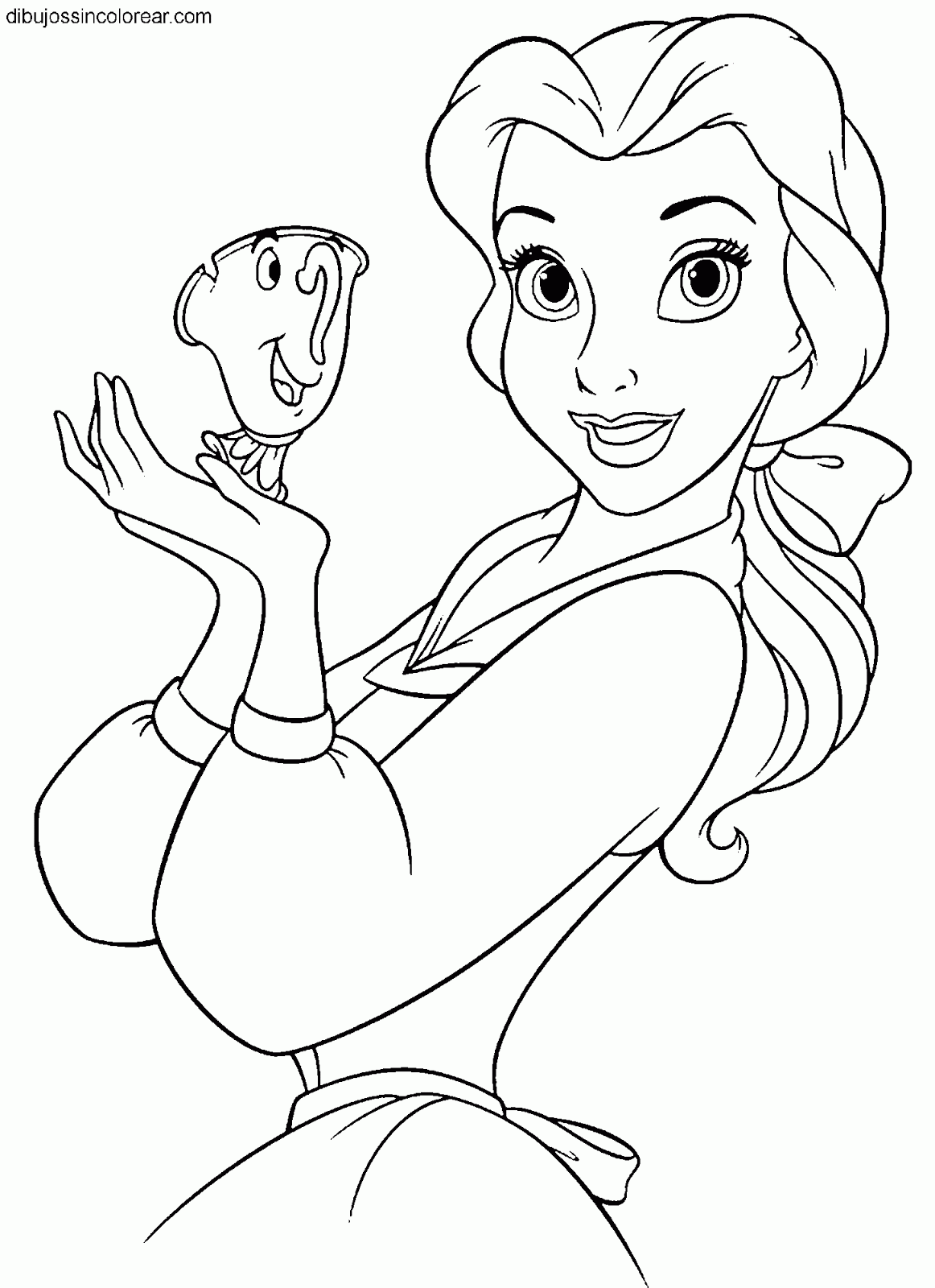 Dibujos de Bella de La Bella y la Bestia (Princesa Disney) para Colorear