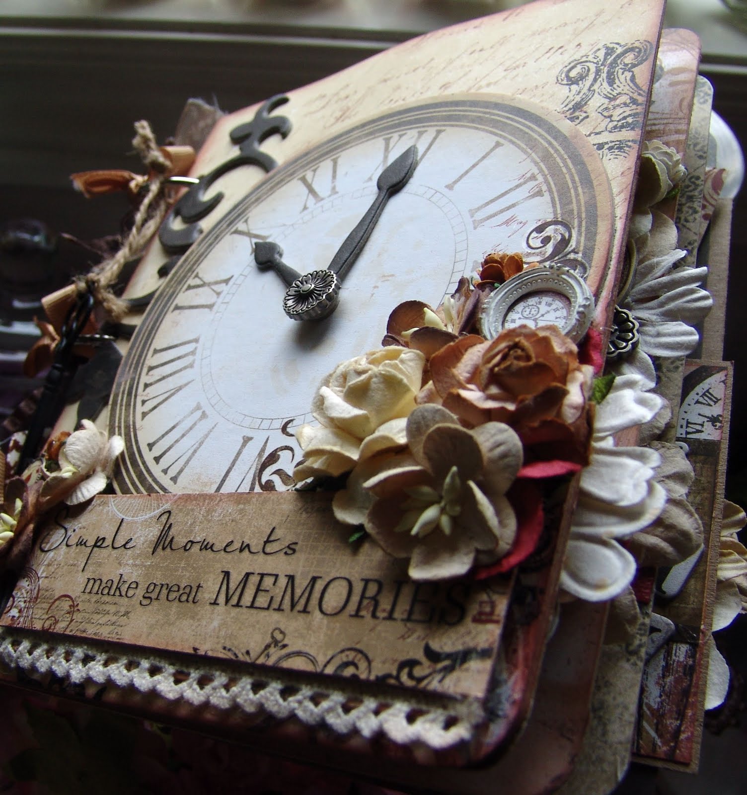 ♥ Scrapn4mygirlz Vintage Timepiece Premade Scrapbook Album Steampunk