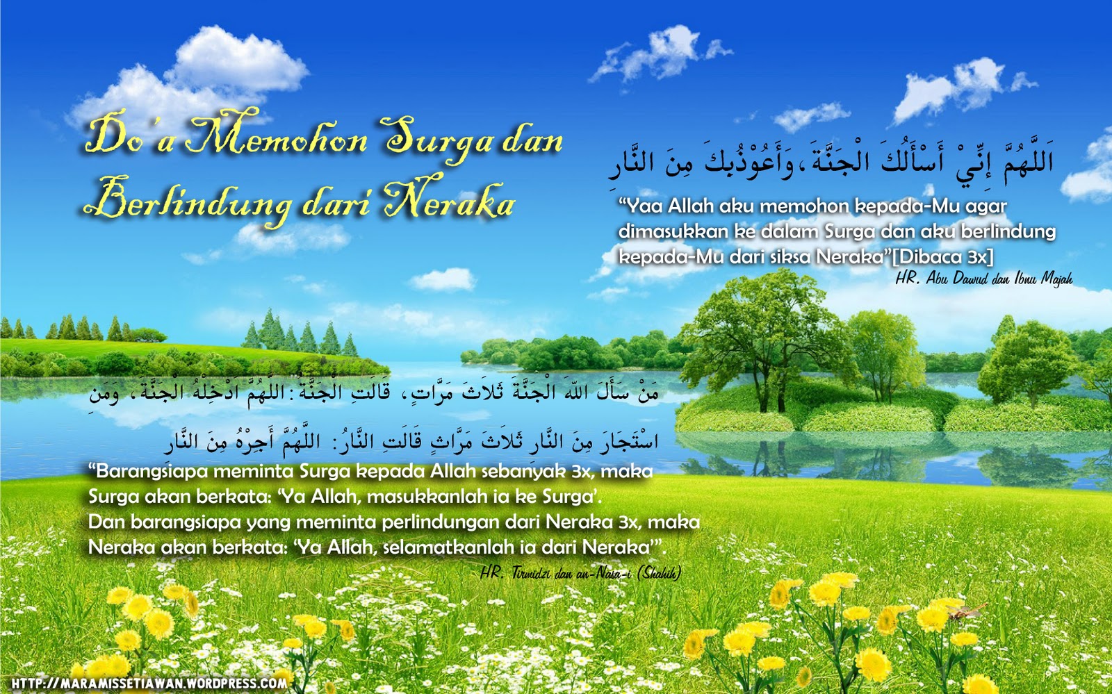 syurga doa mohon syurga dan berlindung dari neraka