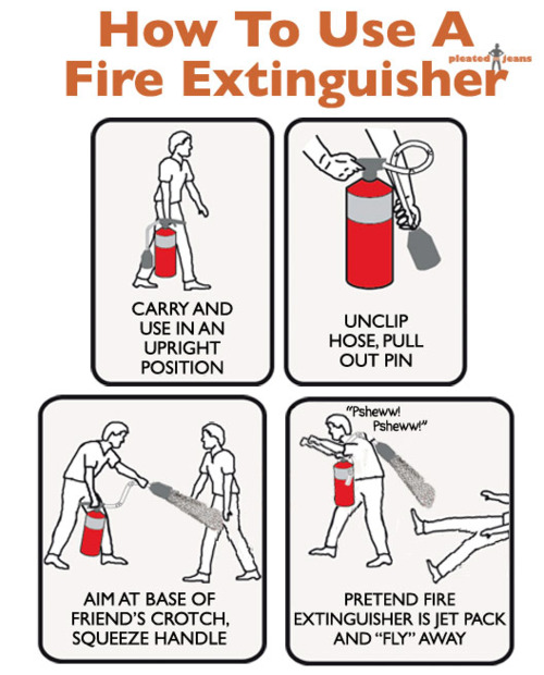 Sober in a How to use a fire extinguisher