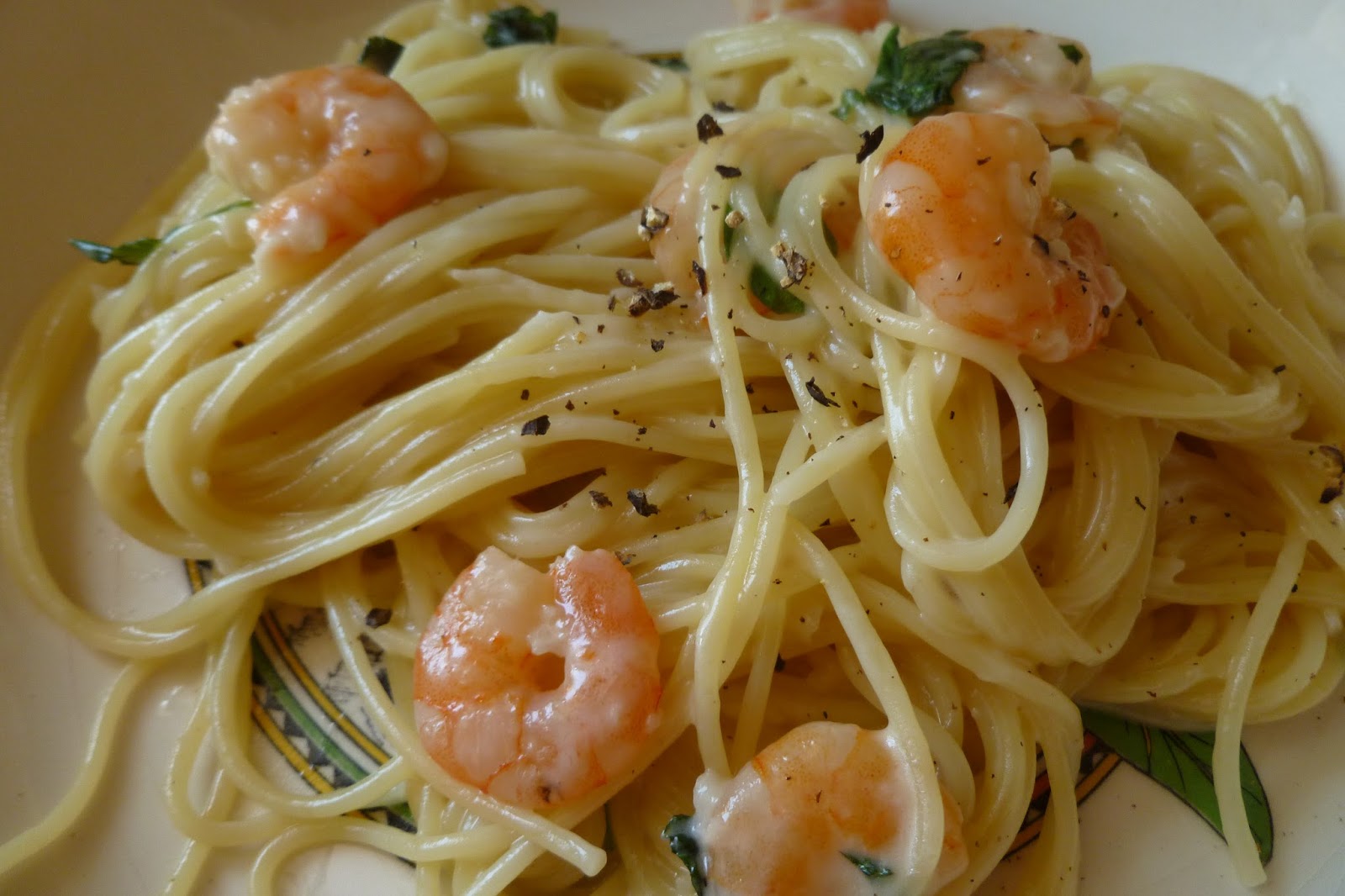 The Pastry Chef's Baking Parmesan Garlic Noodles with Shrimp