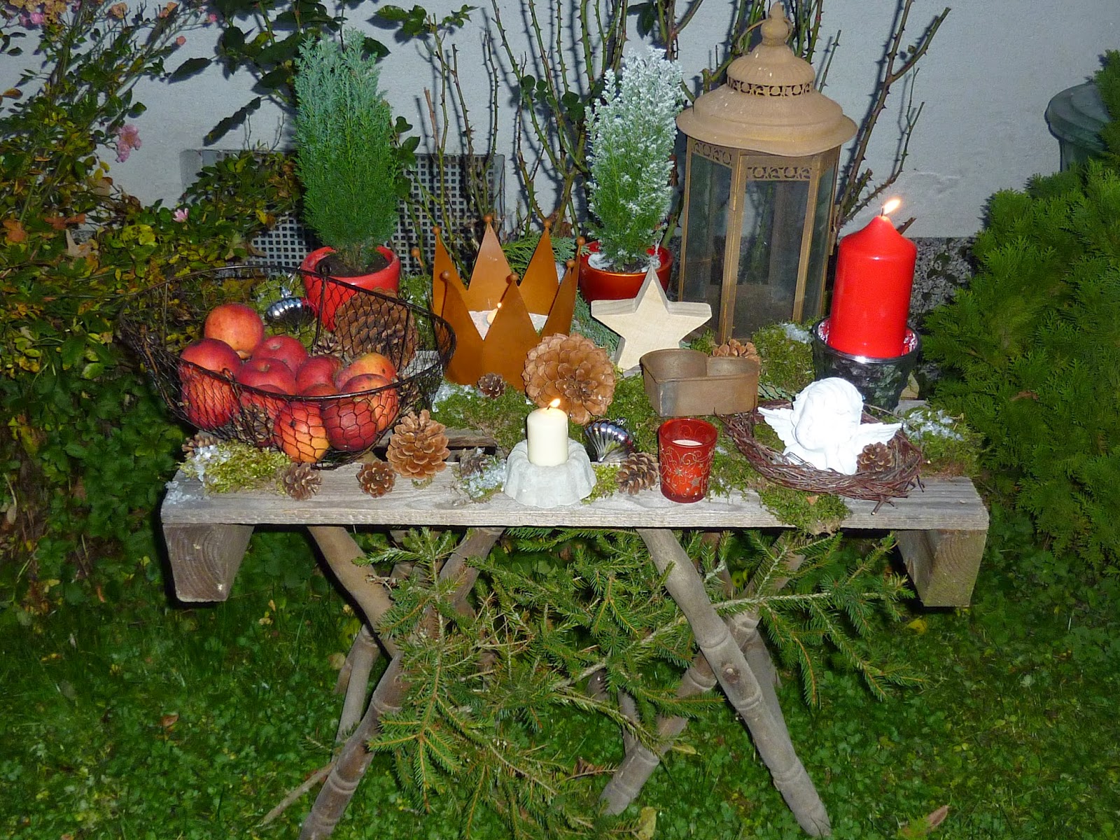 Mamo S Kreativblog Weihnachtsdeko Im Garten