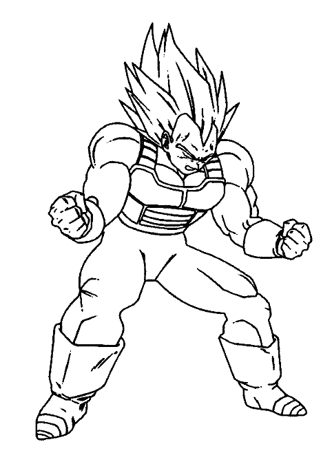 Dragon Ball Z " Vegeta " Super Saiyan Prince Coloring Books