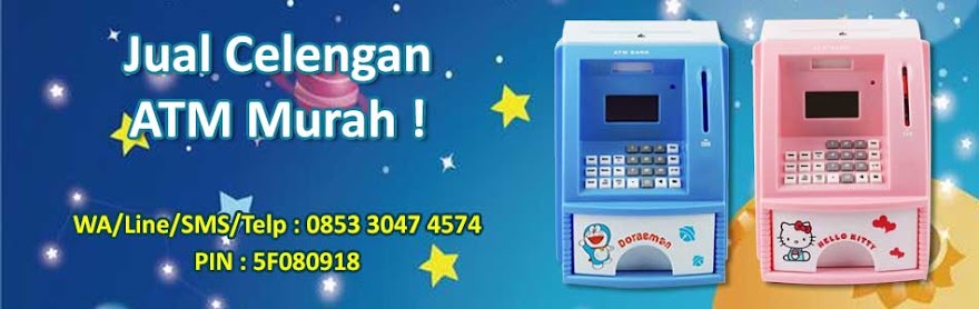 toko online tempat jual celengan atm ukuran mini untuk anak kreatif yang keren lucu unik dan cantik