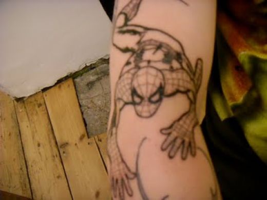 spiderman 3d tattoo. got spiderman tattoos,