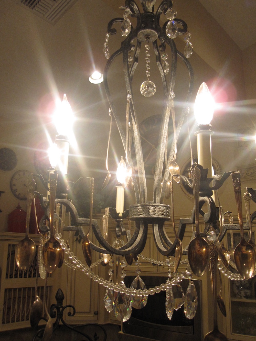 DIY Silverware Chandelier Classy Clutter