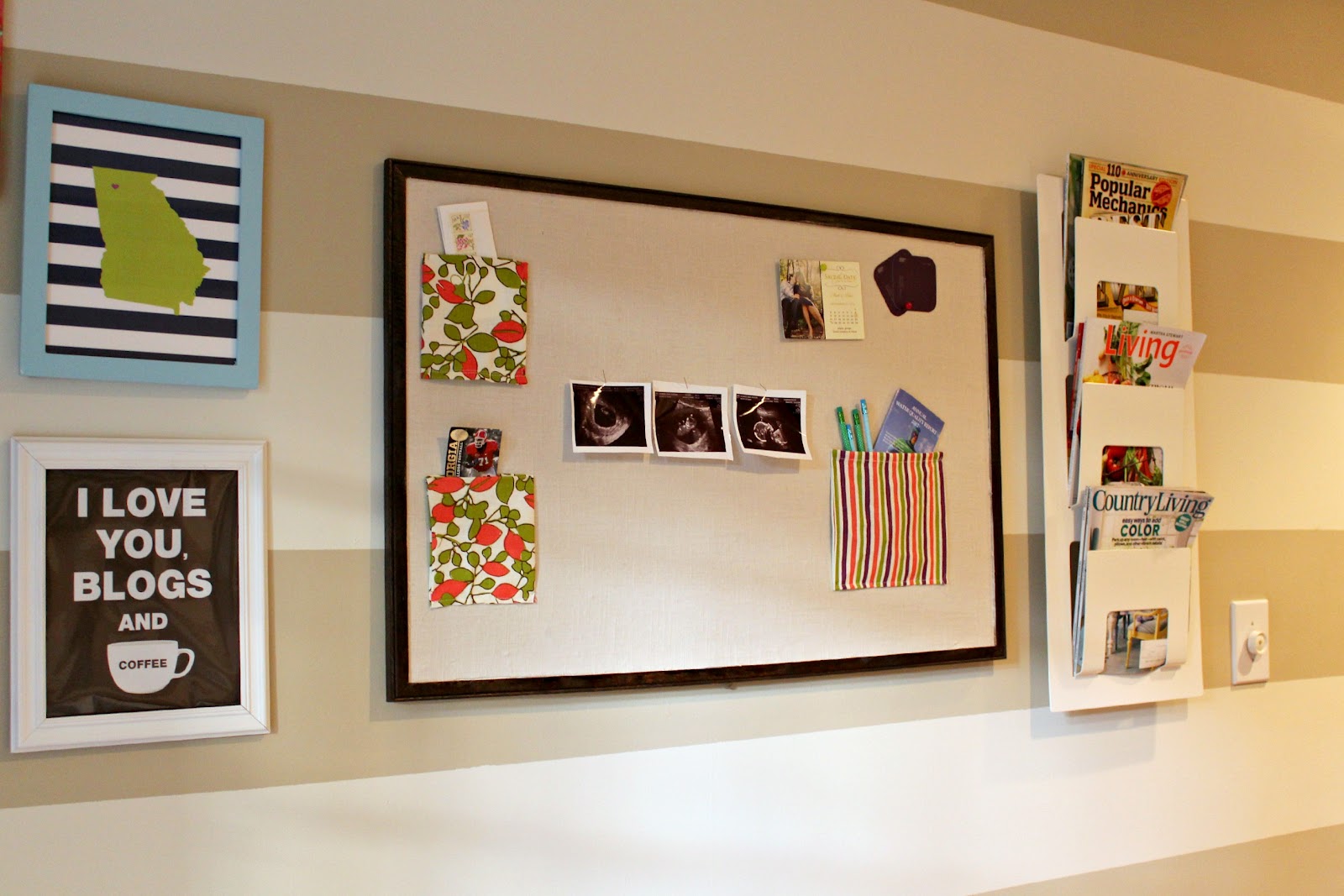 Ten June DIY Linen Memo Board + Fabric Pockets