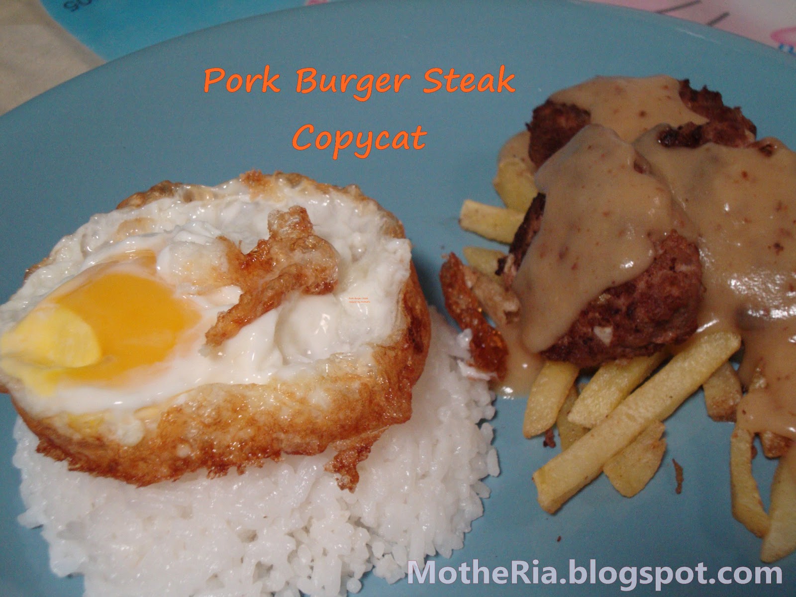 Thirty and beyond Copycat Ria Pork Burger Steak (inspired by Jollibee