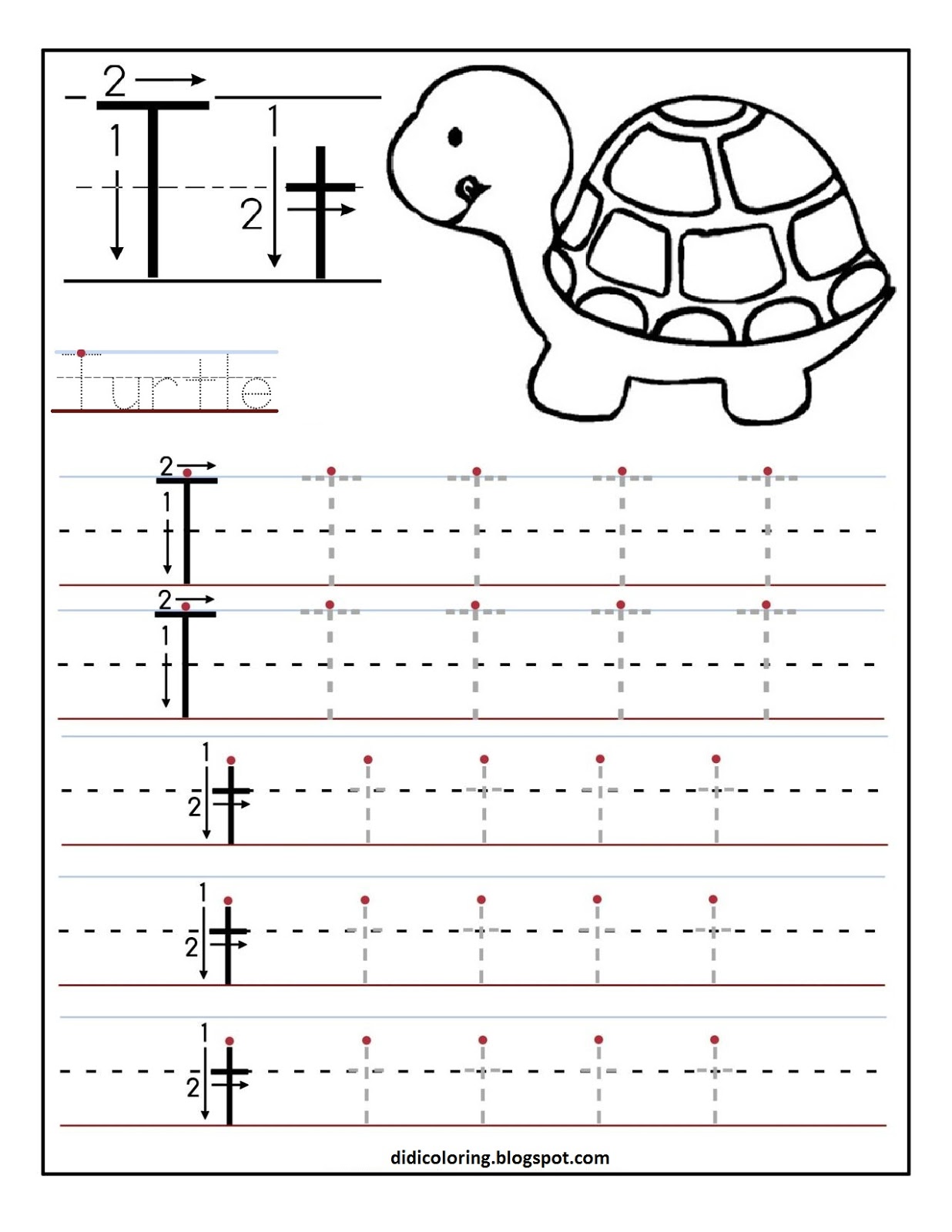 Worksheet Kid Worksheet free printable worksheet letter t for your child to learn and tracing best kid writeenjoy writing t