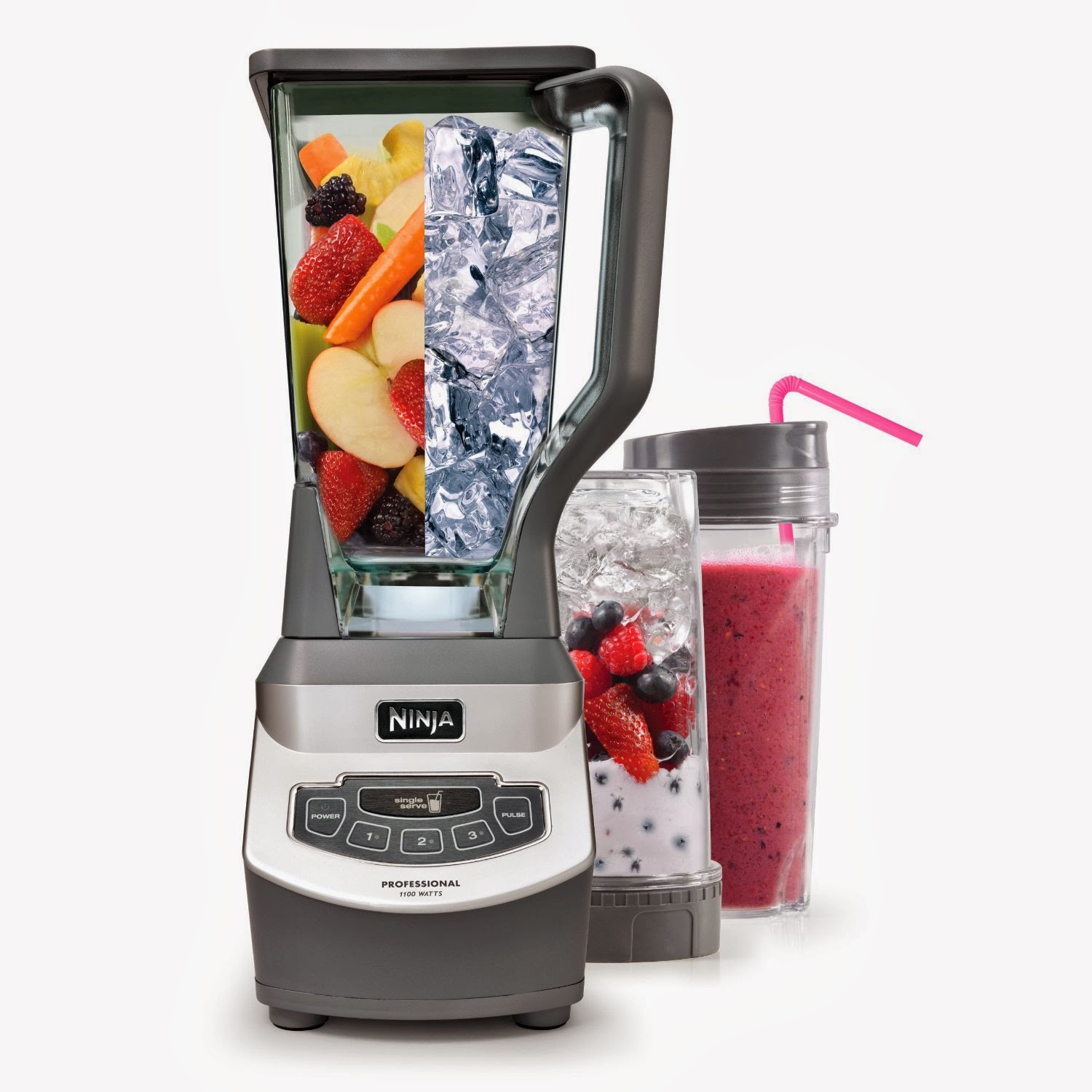 ninja blender reviews Ninja Professional Blender with Single Serve Blending Cups (BL660)