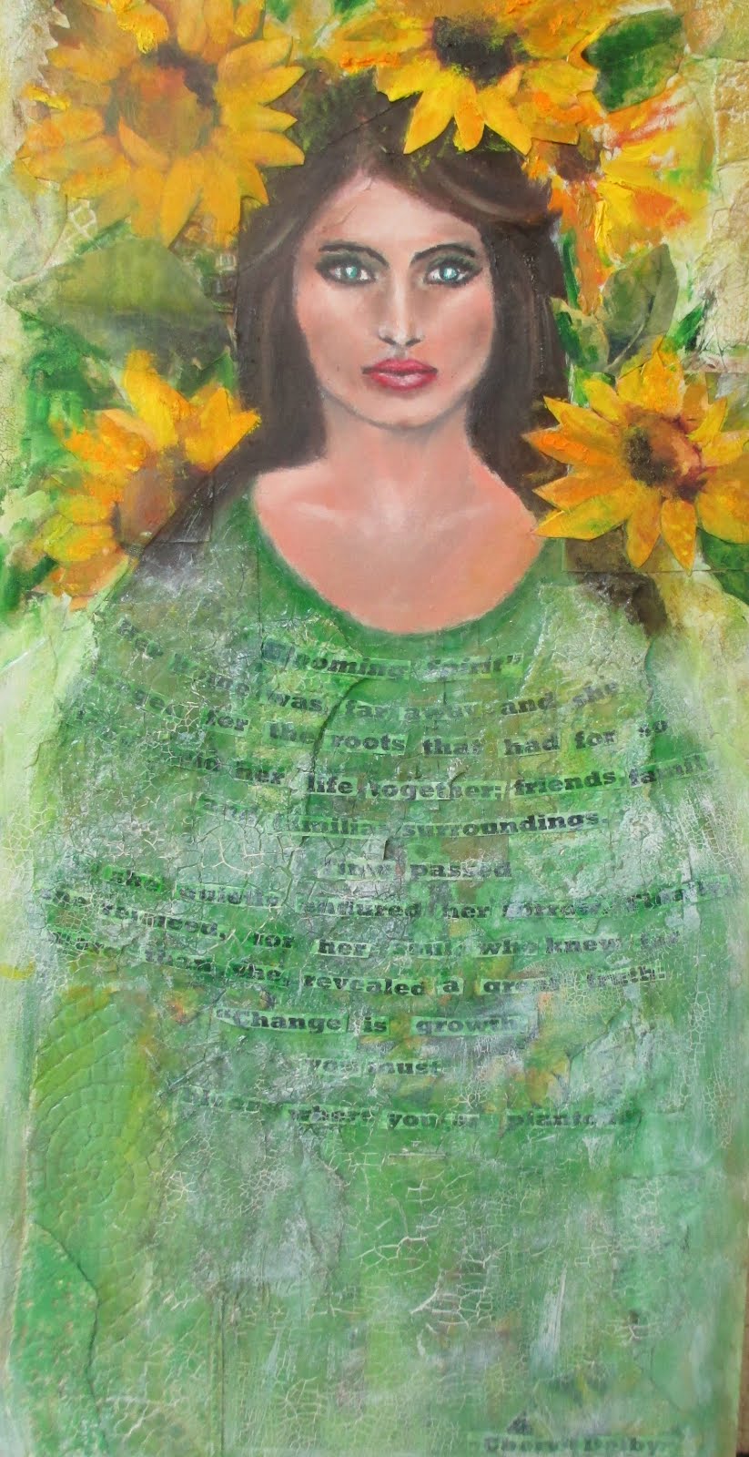 Healing Woman SUNFLOWER COLLAGE